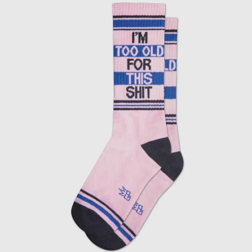 Pink and Blue Graphic Socks